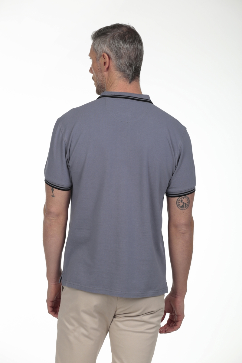Polo Pirata Hombre The Time Of Bocha RV1PSTRIP Gris 2