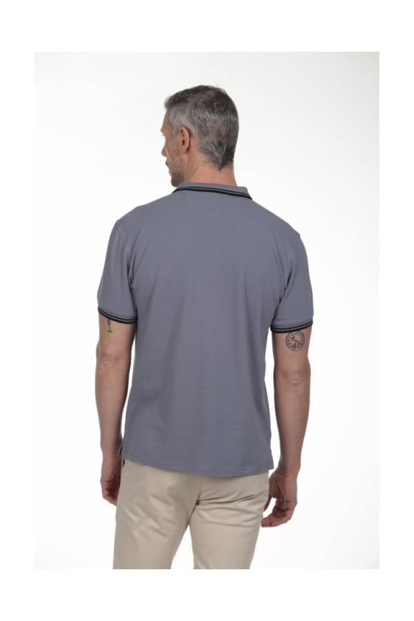 Polo Pirata Hombre The Time Of Bocha RV1PSTRIP Gris