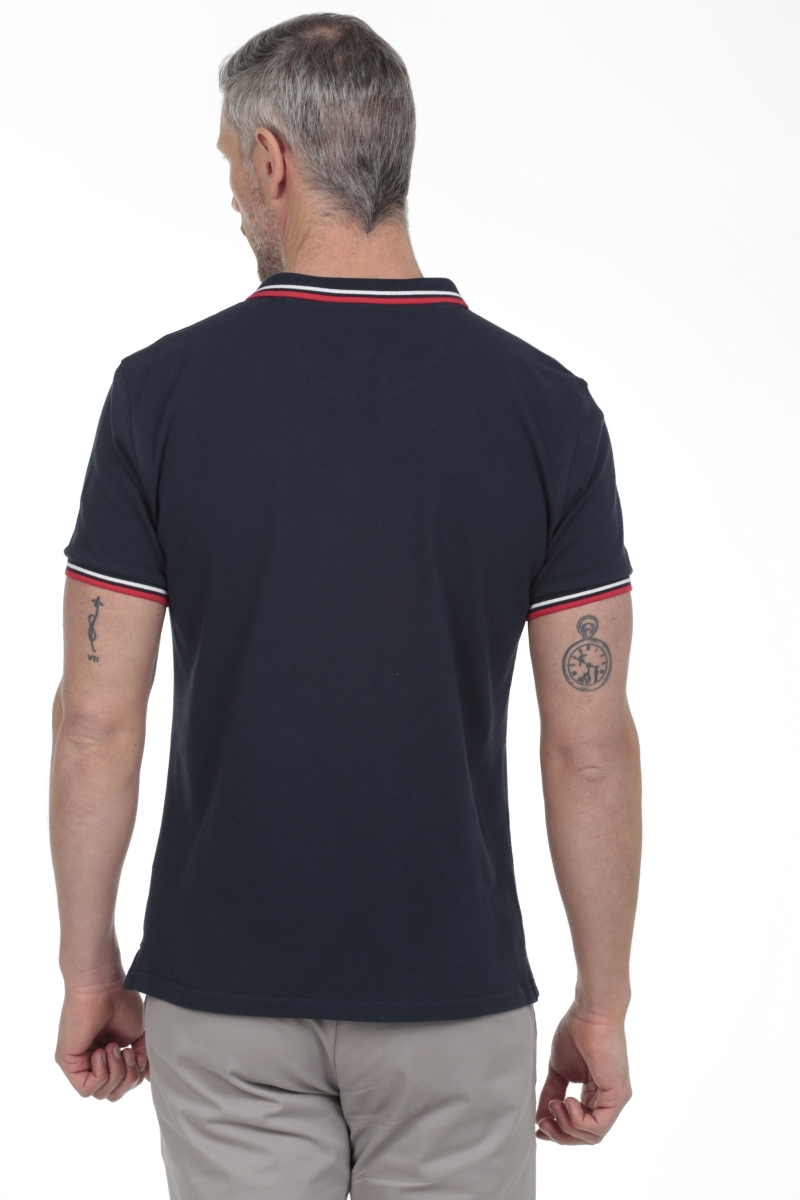 Polo Pirata Hombre The Time Of Bocha RV1PSTRIP Marino 2