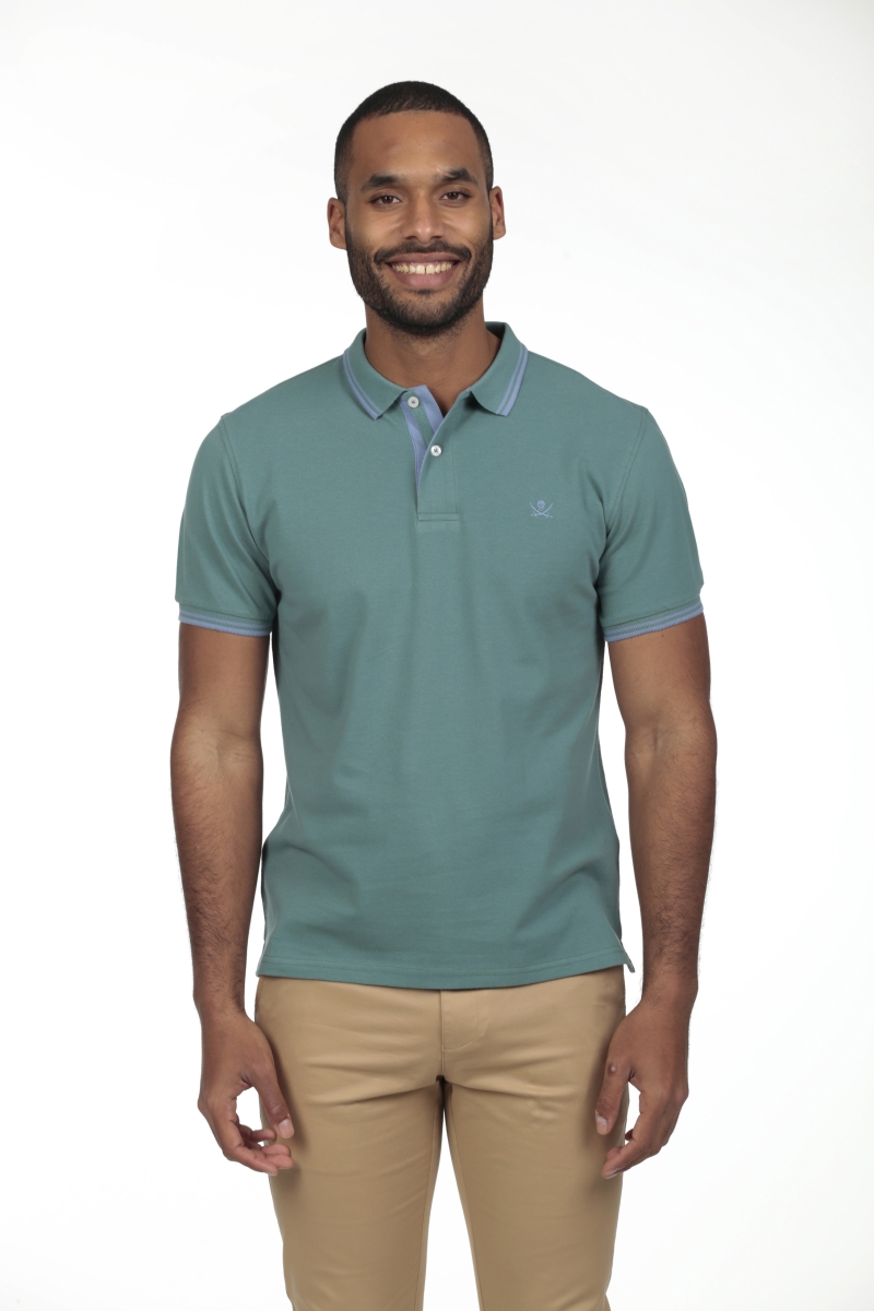 Polo Pirata Hombre The Time Of Bocha RV1PSTRIP Menta
