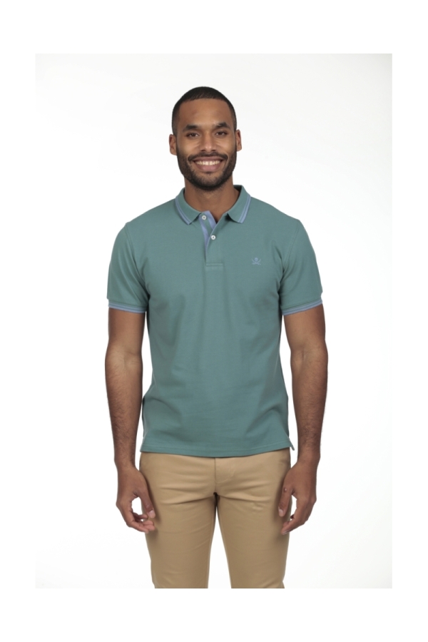 Polo Pirata Hombre The Time Of Bocha RV1PSTRIP Menta