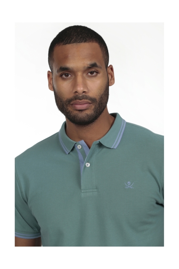 Polo Pirata Hombre The Time Of Bocha RV1PSTRIP Menta