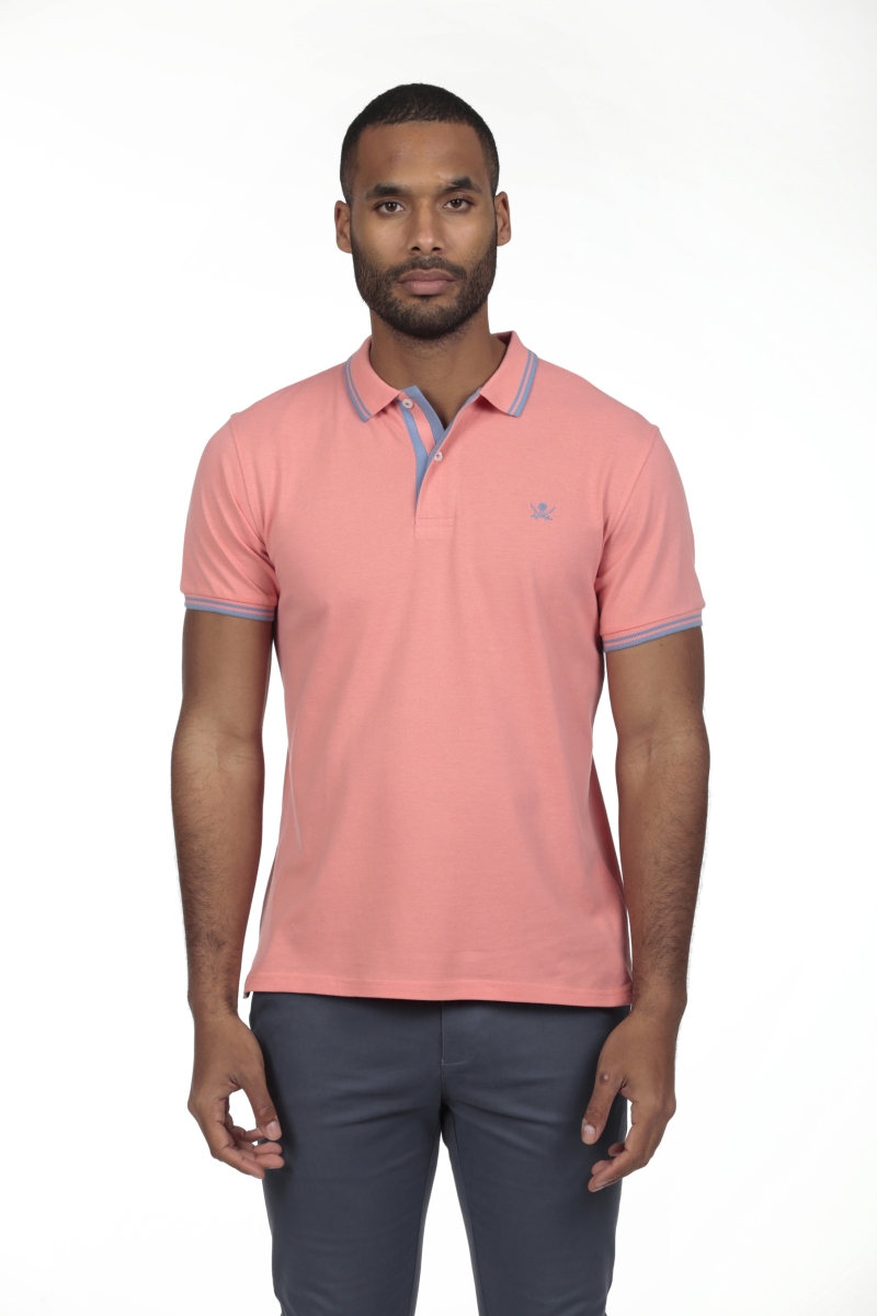 Polo Pirata Hombre The Time Of Bocha RV1PSTRIP Salmon