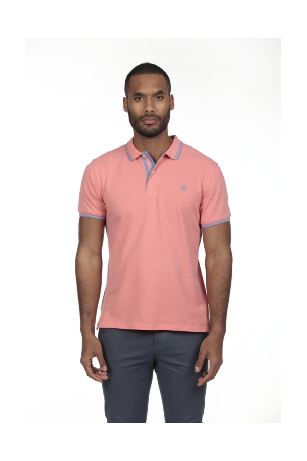 Polo Pirata Hombre The Time Of Bocha RV1PSTRIP Salmon