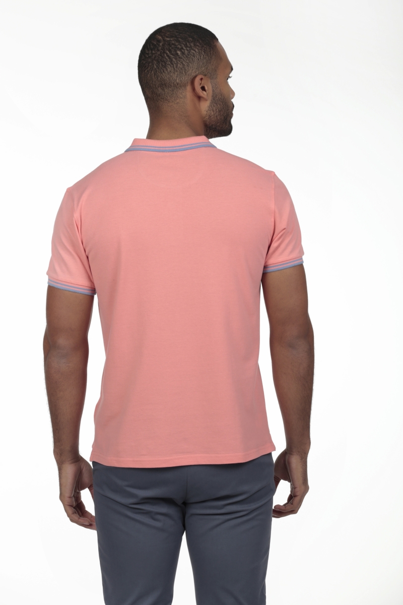 Polo Pirata Hombre The Time Of Bocha RV1PSTRIP Salmon 2