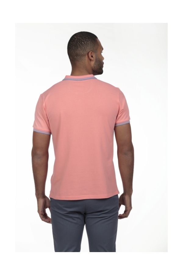 Polo Pirata Hombre The Time Of Bocha RV1PSTRIP Salmon