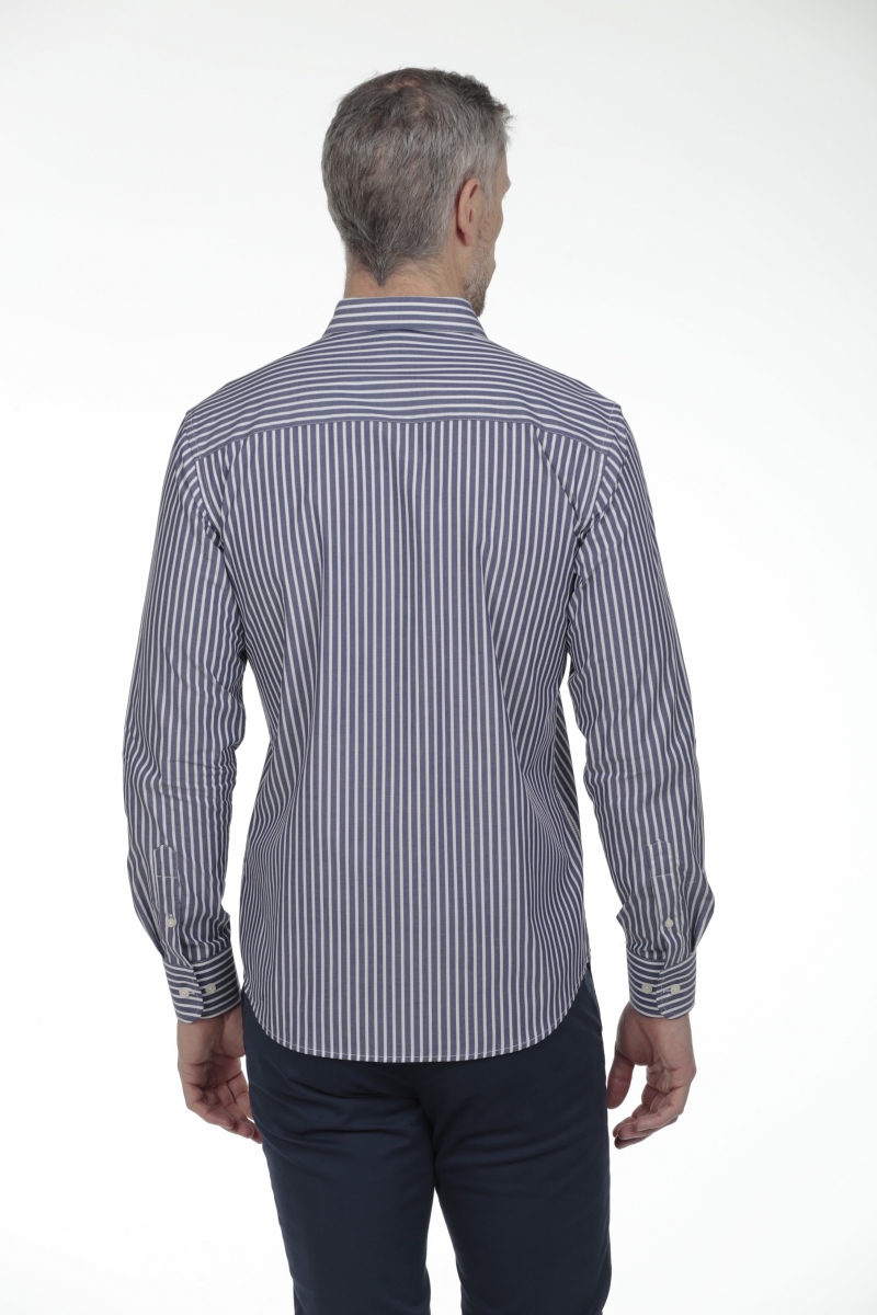 Camisa De Algodon Hombre The Time Of Bocha RV1COT Marino 2