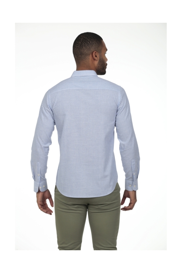 Camisa De Algodon Hombre The Time Of Bocha RV1COT Azul