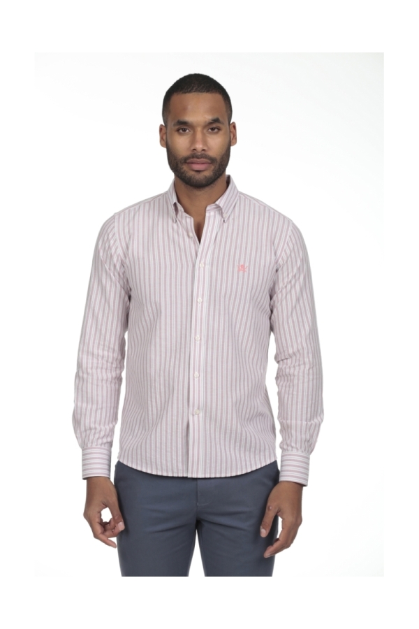 Camisa De Algodon Hombre The Time Of Bocha RV1COT Rosa