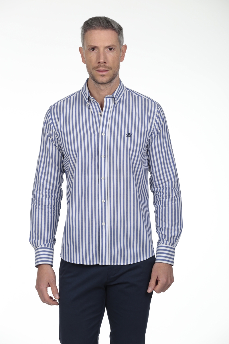 Camisa De Algodon Hombre The Time Of Bocha RV1COT Marino