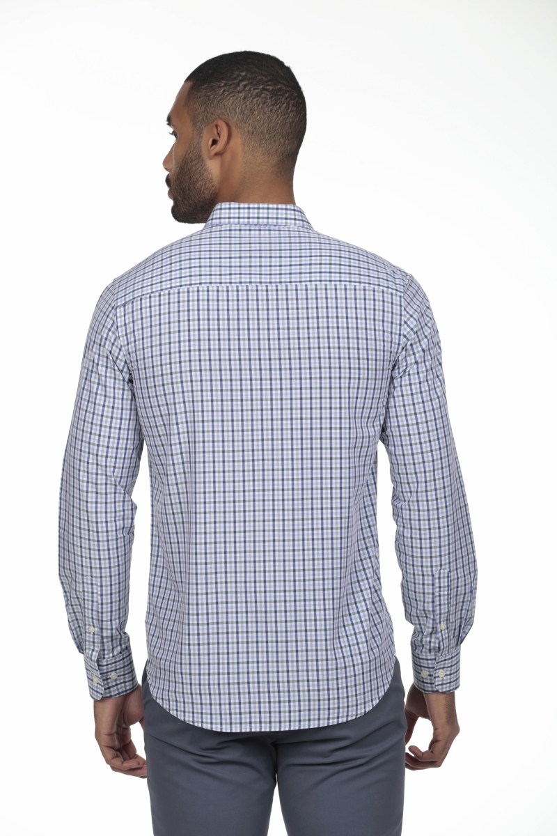 Camisa De Algodon Hombre The Time Of Bocha RV1COT Verde-Malva 2