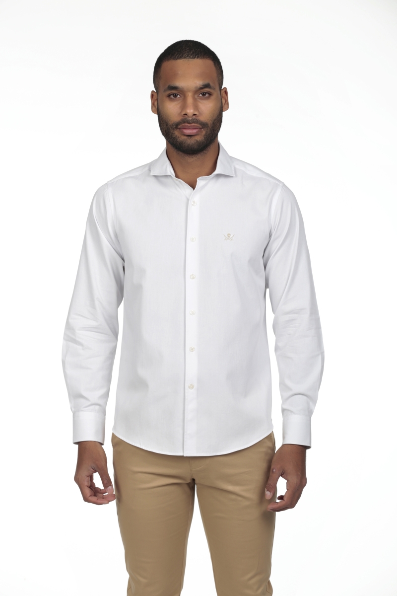 Camisa Gabardina Hombre The Time Of Bocha RV1GAB Blanco