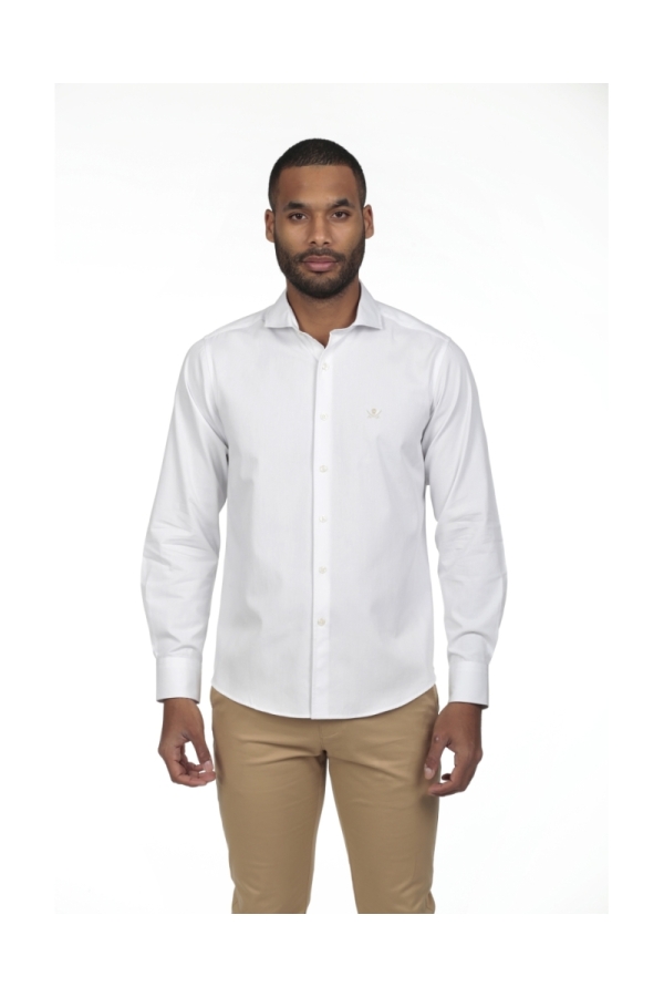 Camisa Gabardina Hombre The Time Of Bocha RV1GAB Blanco