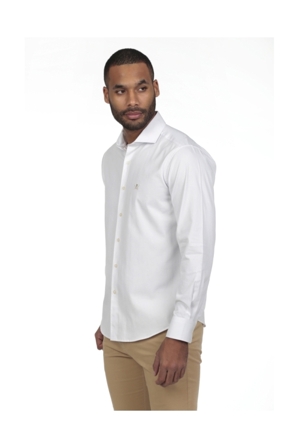 Camisa Gabardina Hombre The Time Of Bocha RV1GAB Blanco