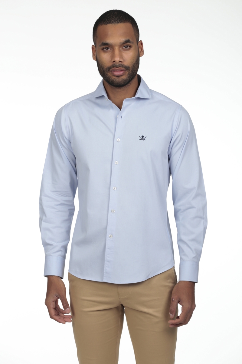 Camisa Gabardina Hombre The Time Of Bocha RV1GAB Celeste