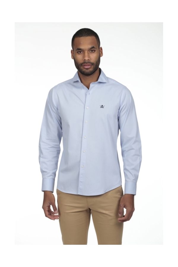 Camisa Gabardina Hombre The Time Of Bocha RV1GAB Celeste