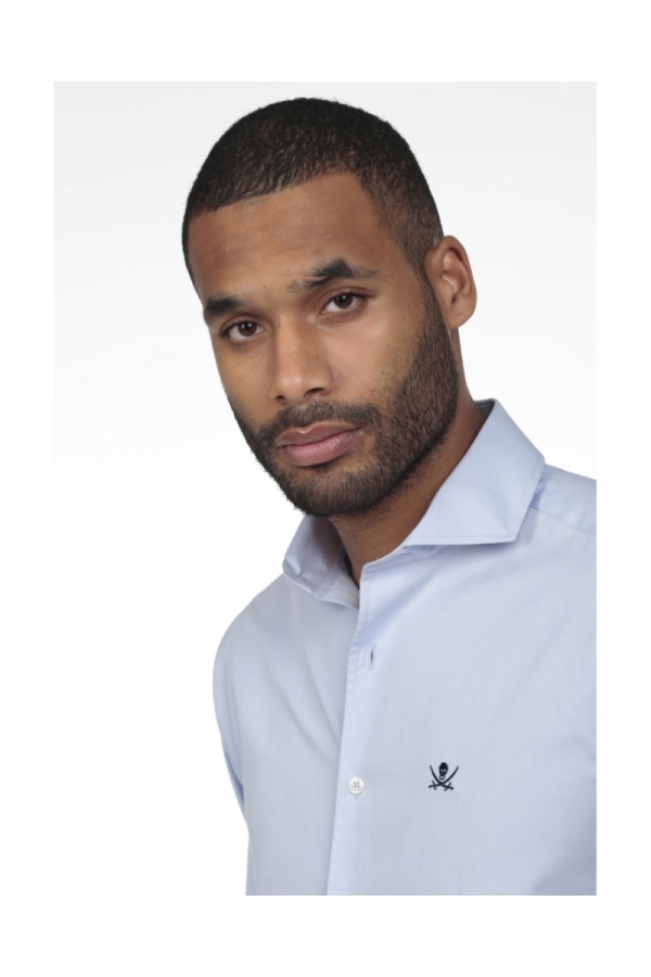 Camisa Gabardina Hombre The Time Of Bocha RV1GAB Celeste