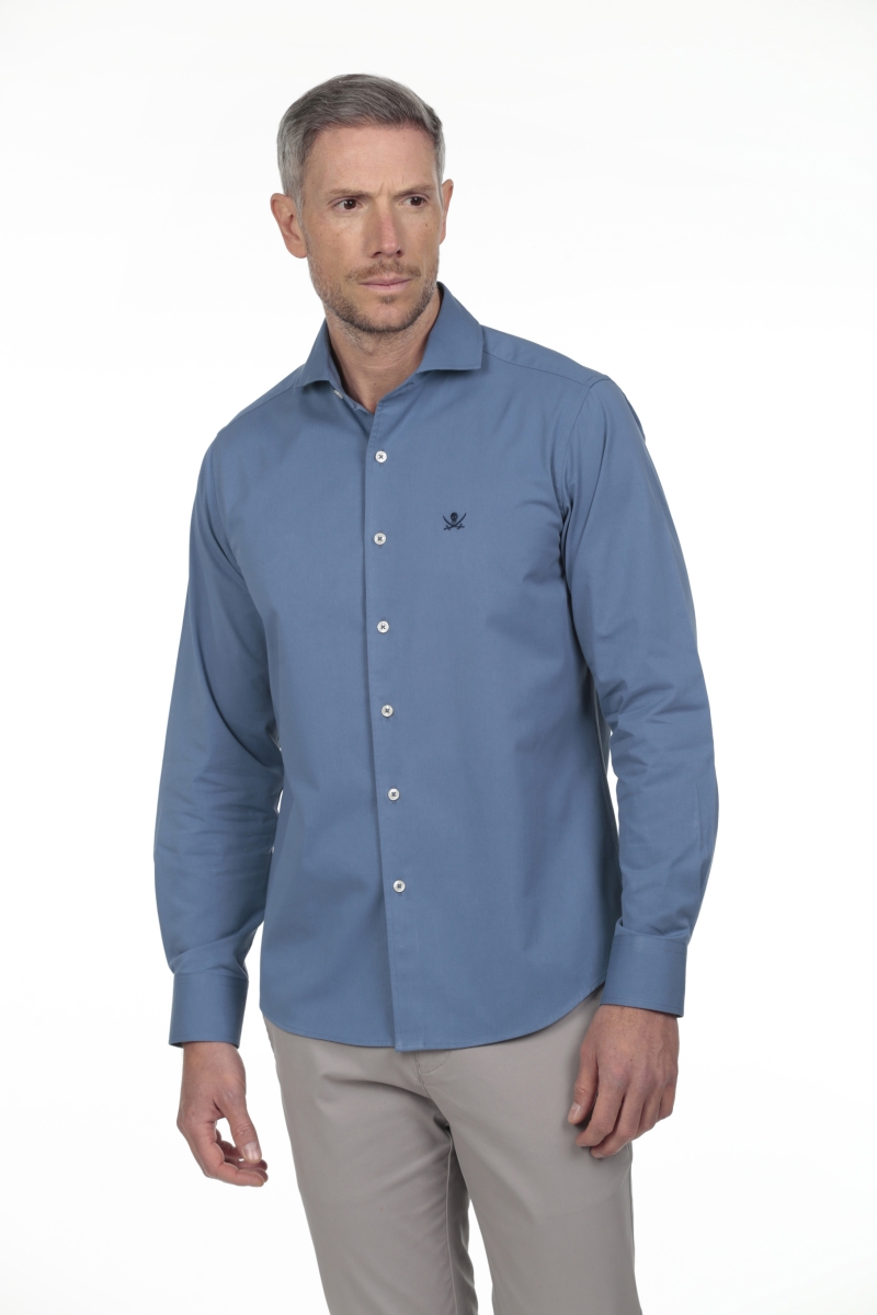 Camisa Gabardina Hombre The Time Of Bocha RV1GAB Denim