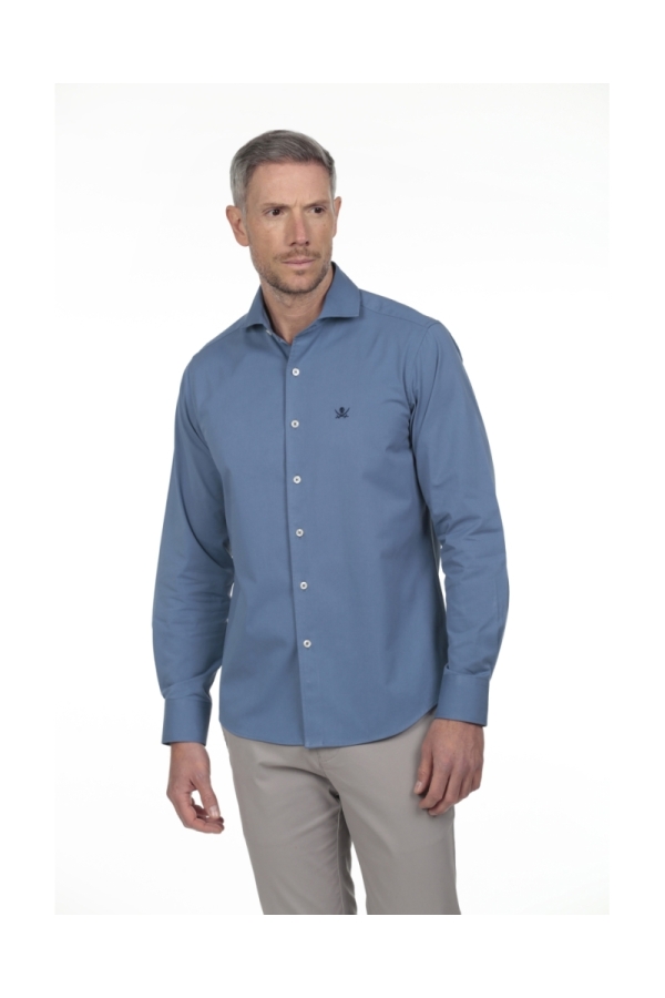Camisa Gabardina Hombre The Time Of Bocha RV1GAB Denim