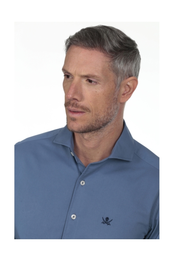 Camisa Gabardina Hombre The Time Of Bocha RV1GAB Denim