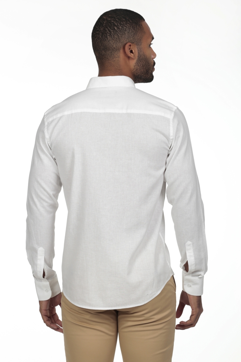 Camisa Lino Hombre The Time Of Bocha RV1LINO Blanco 2
