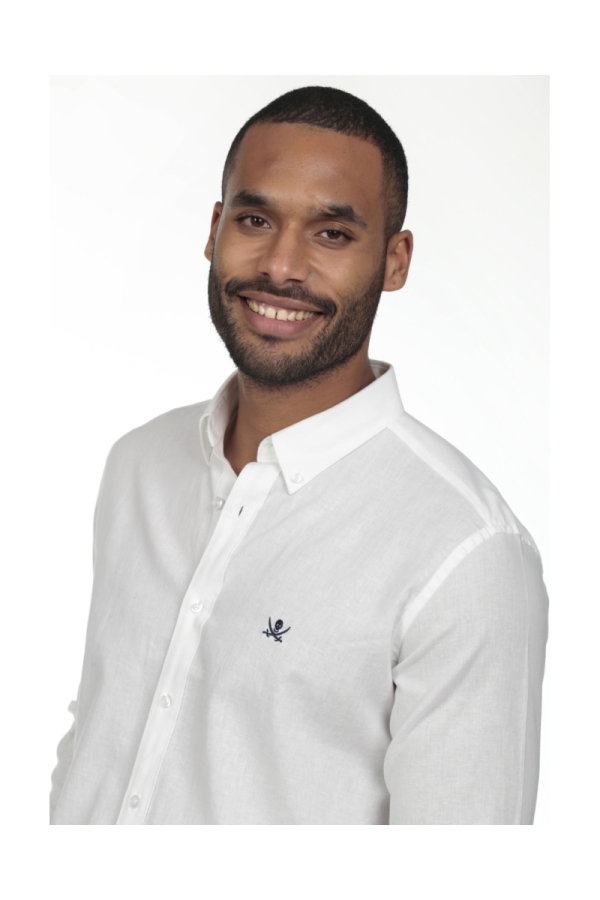 Camisa Lino Hombre The Time Of Bocha RV1LINO Blanco