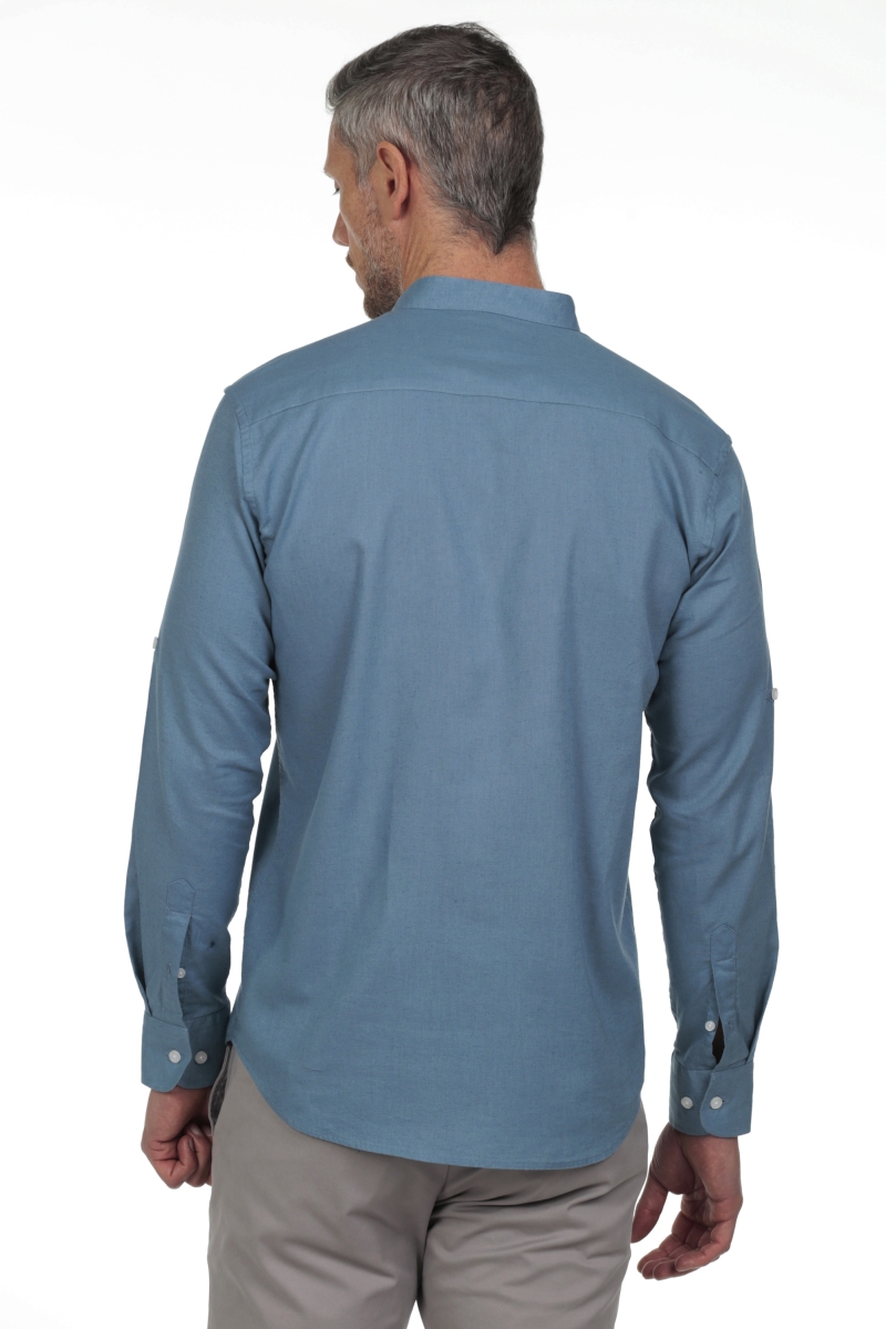 Camisa Lino Hombre The Time Of Bocha RV1LINO Marino 2