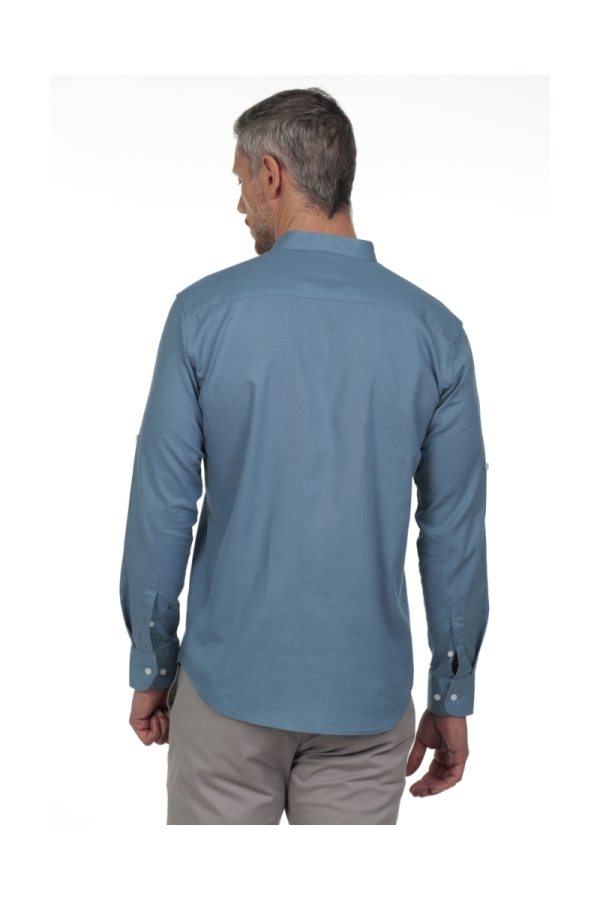 Camisa Lino Hombre The Time Of Bocha RV1LINO Marino