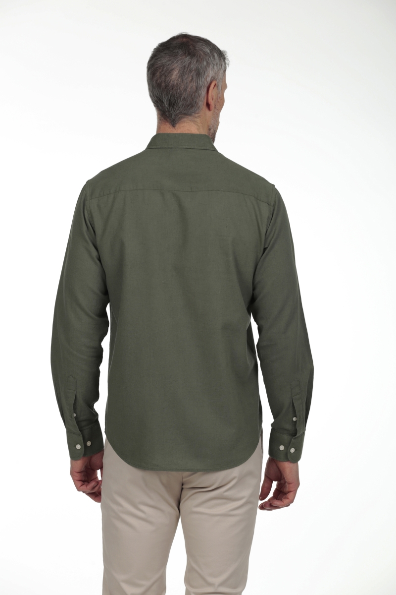 Camisa Lino Hombre The Time Of Bocha RV1LINO Verde 2