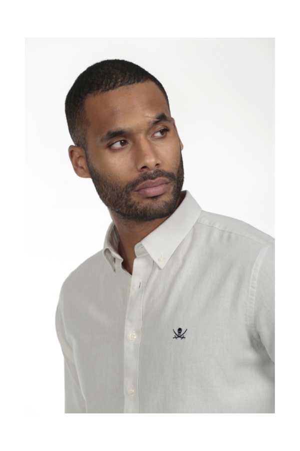 Camisa Lino Hombre The Time Of Bocha RV1LINO Gris