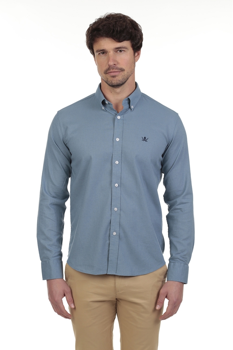 Camisa Lino Hombre The Time Of Bocha RV1LINO Denim