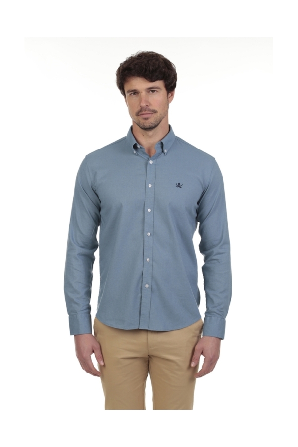 Camisa Lino Hombre The Time Of Bocha RV1LINO Denim