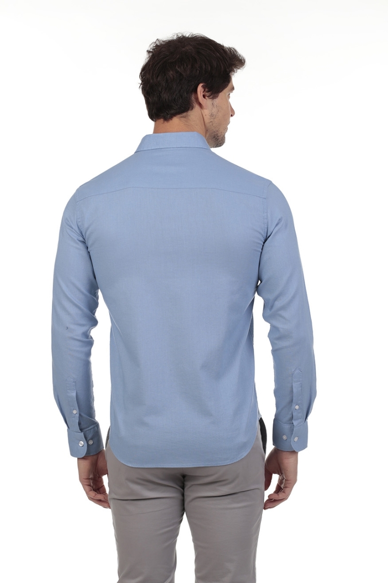 Camisa Lino Hombre The Time Of Bocha RV1LINO Azul 2