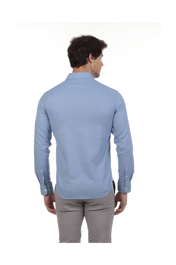 Camisa Lino Hombre The Time Of Bocha RV1LINO Azul