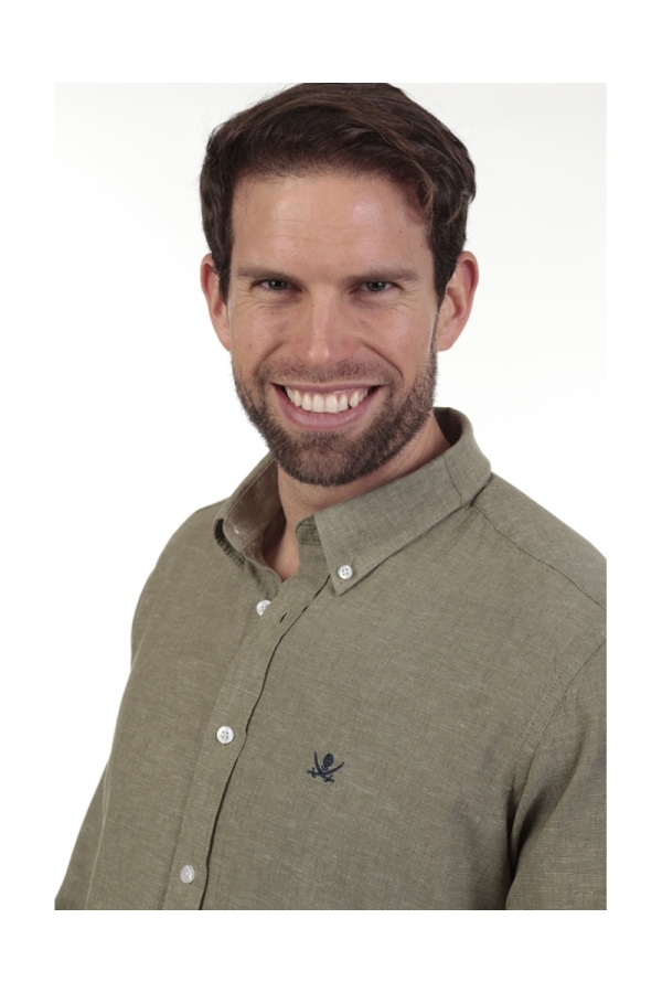 Camisa Lino Hombre The Time Of Bocha RV1LINO Verde