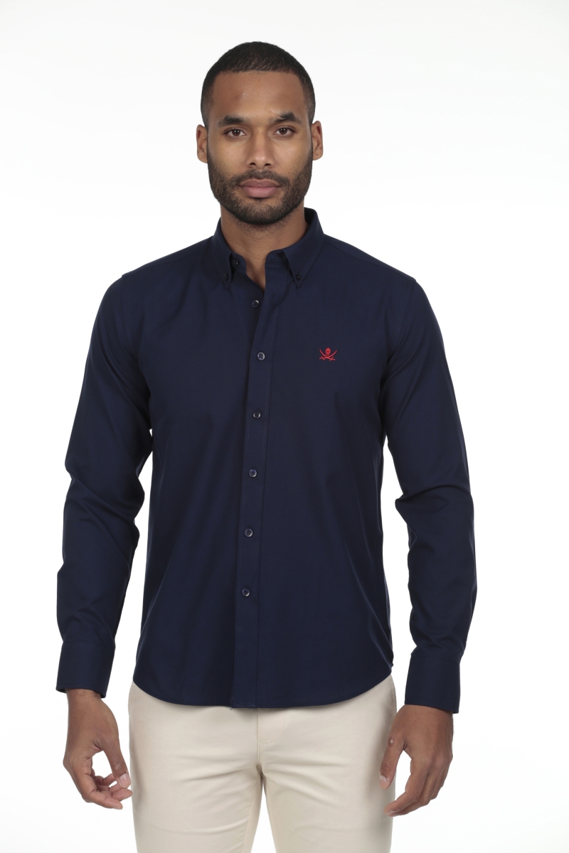 Camisa Oxford Hombre The Time Of Bocha RV1OXF Marino