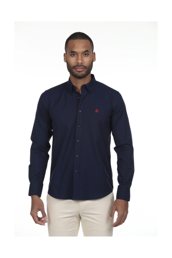 Camisa Oxford Hombre The Time Of Bocha RV1OXF Marino