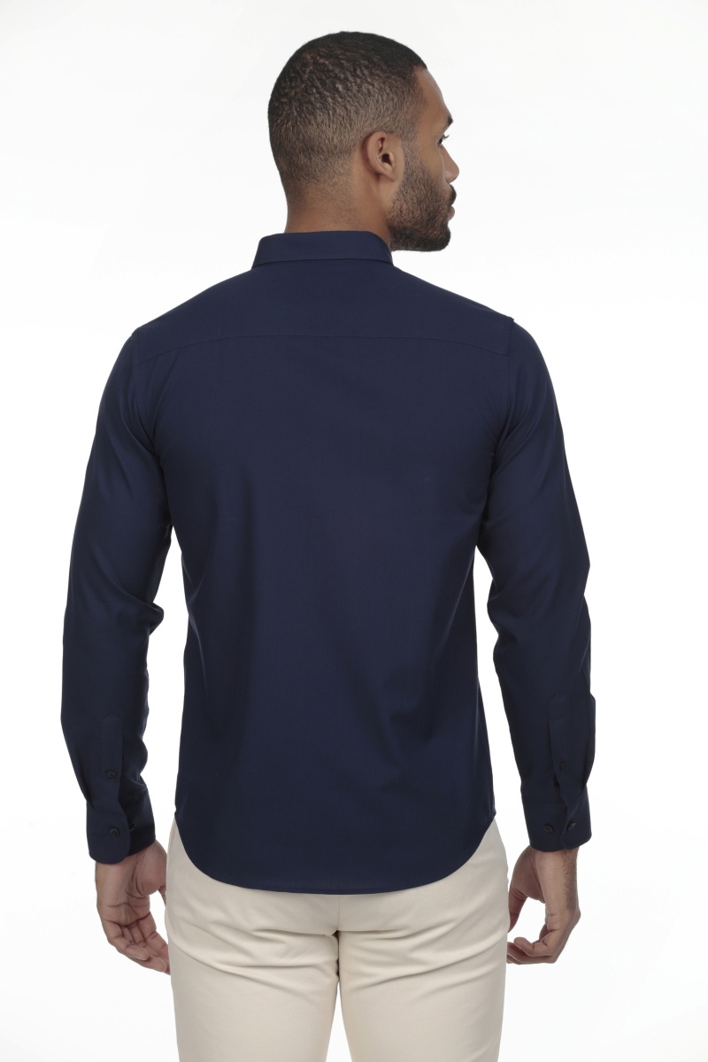 Camisa Oxford Hombre The Time Of Bocha RV1OXF Marino 2