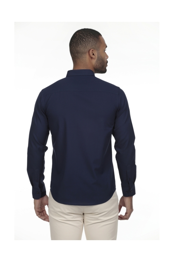 Camisa Oxford Hombre The Time Of Bocha RV1OXF Marino