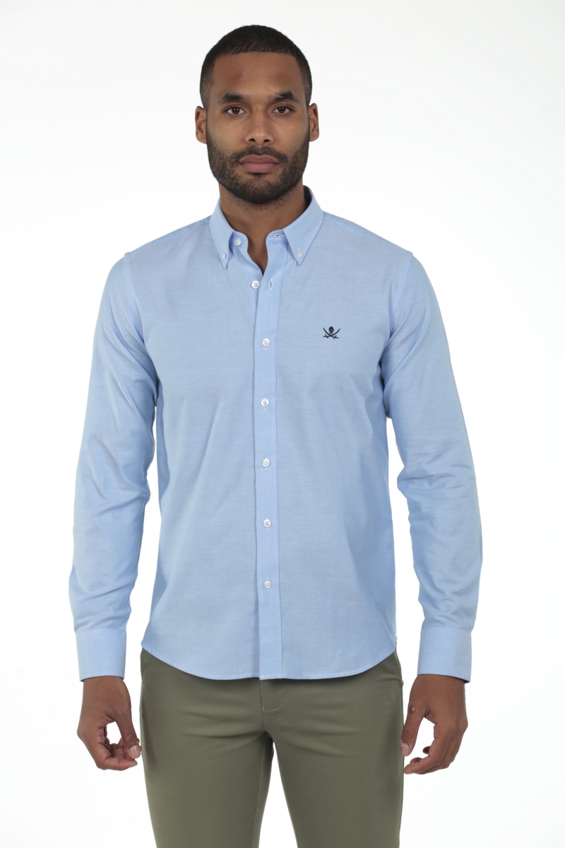 Camisa Oxford Hombre The Time Of Bocha RV1OXF Celeste