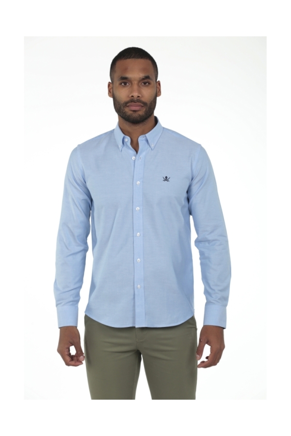 Camisa Oxford Hombre The Time Of Bocha RV1OXF Celeste