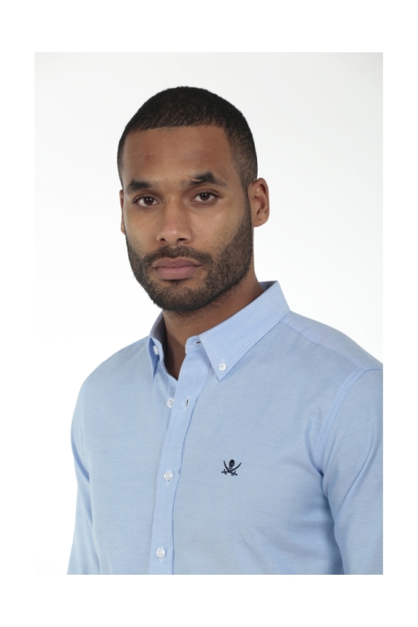 Camisa Oxford Hombre The Time Of Bocha RV1OXF Celeste