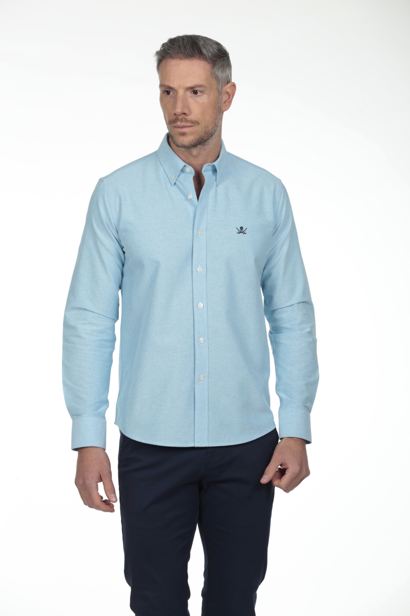 Camisa Oxford Hombre The Time Of Bocha RV1OXF Turquesa