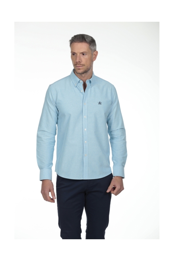 Camisa Oxford Hombre The Time Of Bocha RV1OXF Turquesa