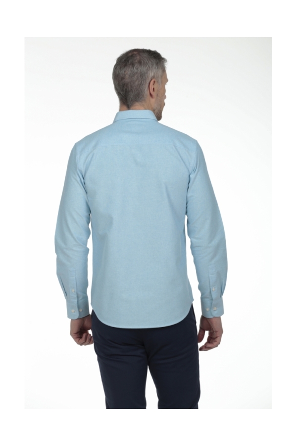 Camisa Oxford Hombre The Time Of Bocha RV1OXF Turquesa