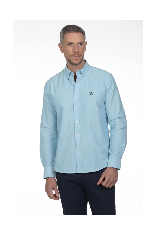Camisa Oxford Hombre The Time Of Bocha RV1OXF Turquesa
