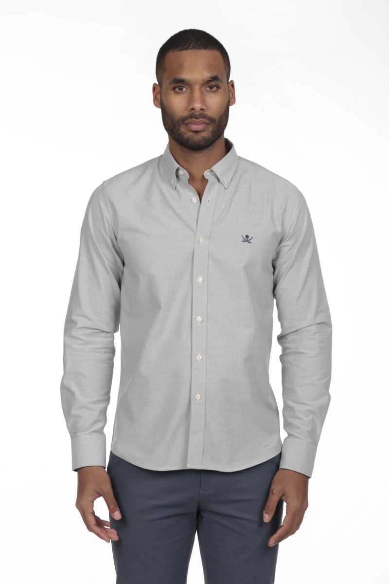 Camisa Oxford Hombre The Time Of Bocha RV1OXF Gris