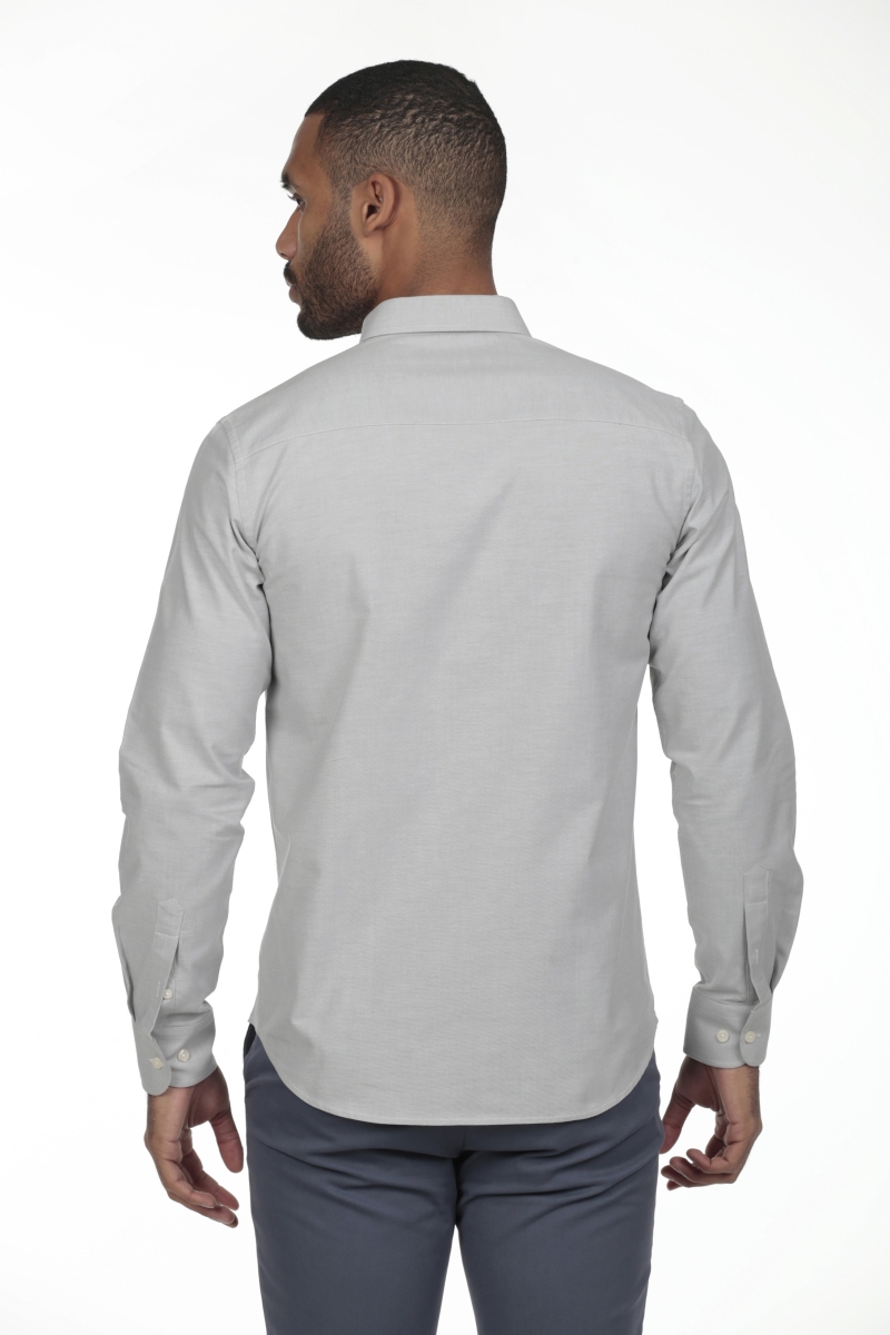 Camisa Oxford Hombre The Time Of Bocha RV1OXF Gris 2