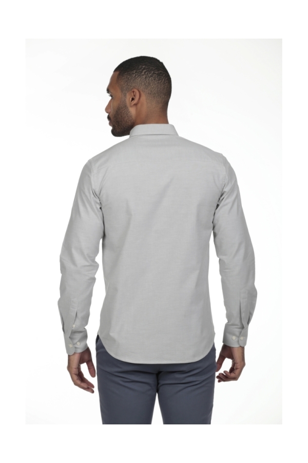Camisa Oxford Hombre The Time Of Bocha RV1OXF Gris