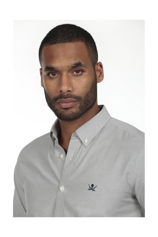 Camisa Oxford Hombre The Time Of Bocha RV1OXF Gris